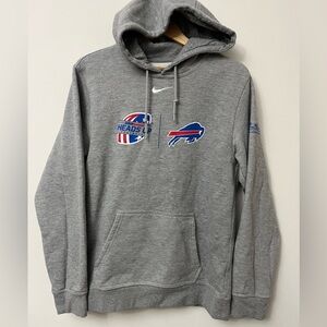 Nike Buffalo Bills Gray Men's Hoodie with Blue and Red Accents